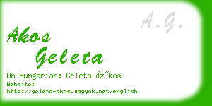 akos geleta business card